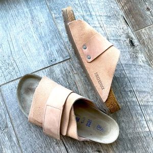 Birkenstock Kyoto sandals soft pink suede 39 EU NORMAL WIDTH